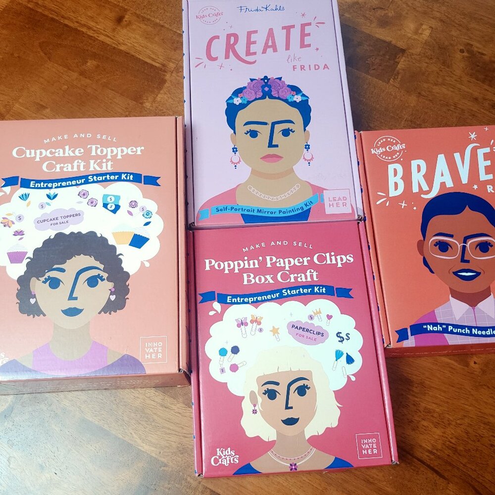 Kids Crafts ~ Set of 4 Educational, Creative and Fun Craft Sets ~ All NIB